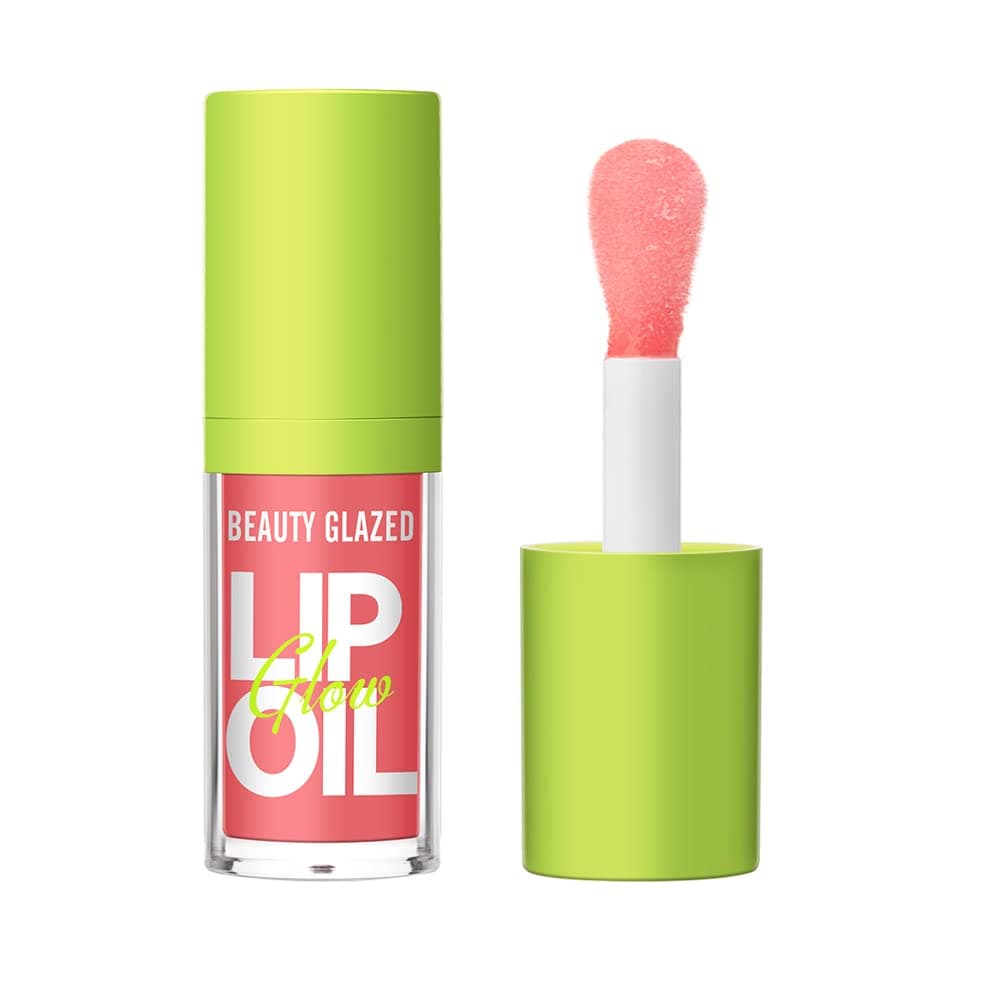 Beauty Glazed Big Brush Head Lip Oil, Ultra-Hydrating & Nourishing, Smooth Glossy Finish Lip Glow Oil, Shiny and Vegan Tinted Lip Gloss, Non-Sticky Formula (102# KISSY)